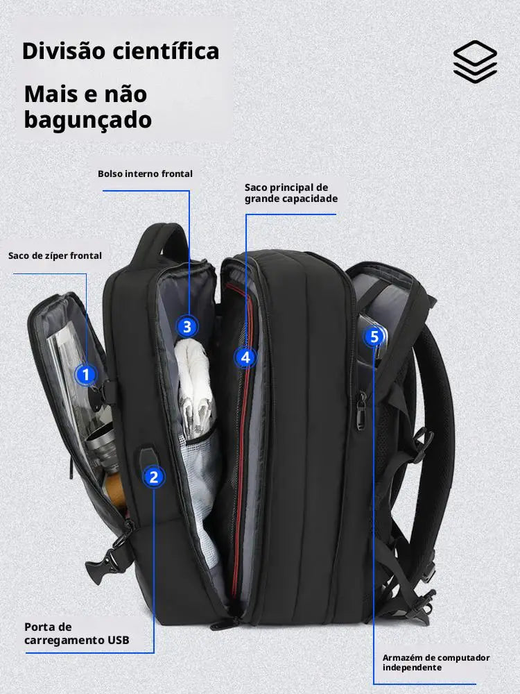 Unisex backpack (large capacity, combination lock, water resistant)