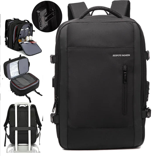 Unisex backpack (large capacity, combination lock, water resistant)