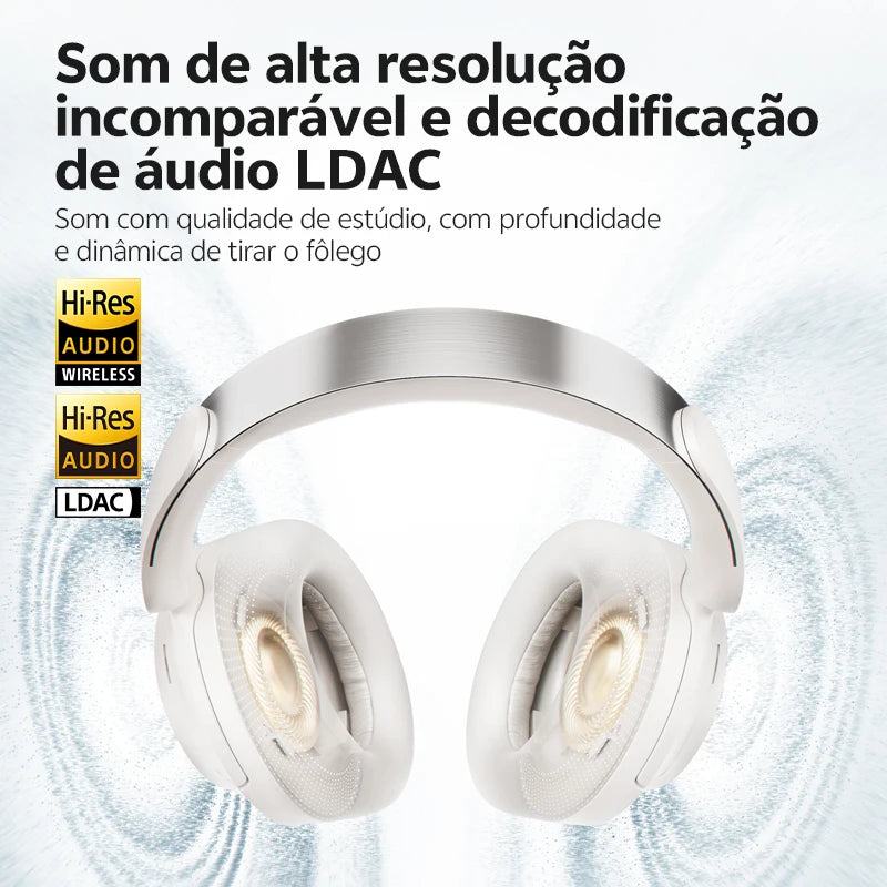 QCY ANC Wireless Headphone H3S 56dB Noise Canceling Hi-Res 3D Spatial Audio Earphone with LDAC Bluetooth 6.0 Over Ear Headset