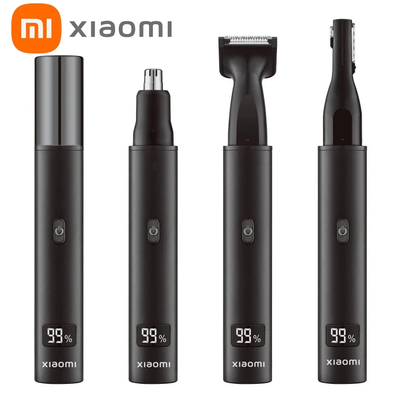 XIAOMI New 3 in 1 Electric Rechargeable Nose Ear Hair Trimmer for Men Painless Sideburns Eyebrows Beard Hair Clipper Shaver