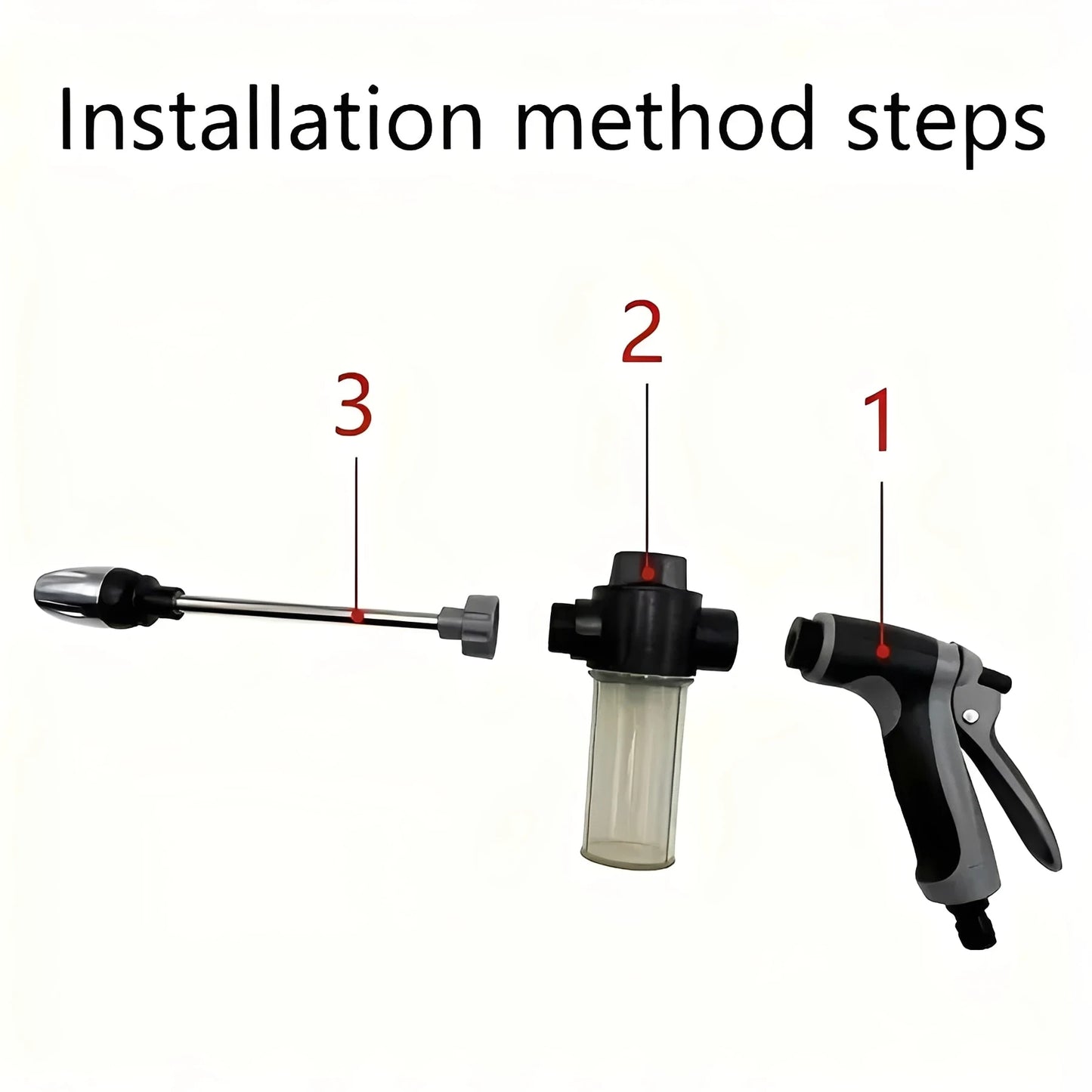 Portable High-Pressure Water Gun Adjustable Metal Cleaning Car Wash Machine Garden Watering Hose Nozzle Sprinkler Foam Water Gun