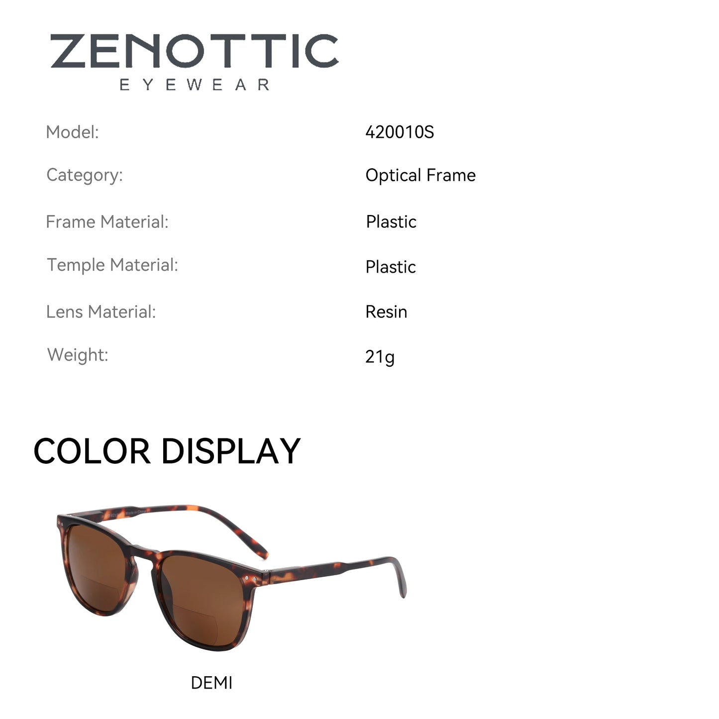ZENOTTIC  Classic Prescription Sunglasses Square Progressive Sun Glasses For Men Women UV400 Protection Shades