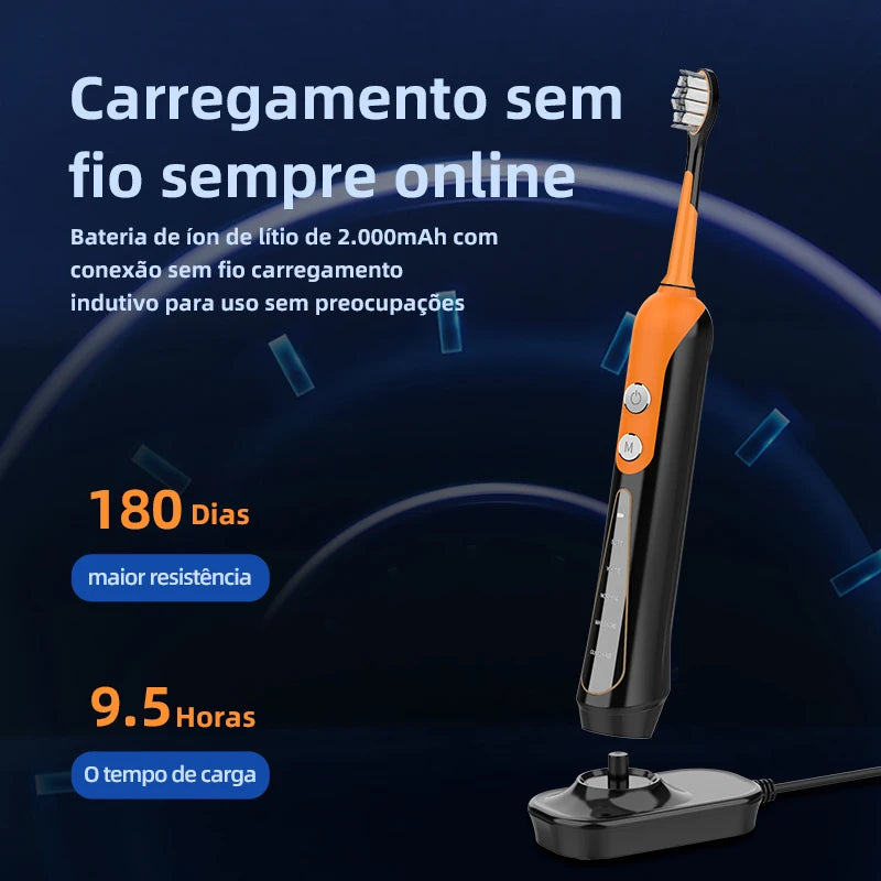 SUBORT S9 Sonic Electric Toothbrush Cordless USB Rechargeable Whitening Toothbrush Waterproof Ultrasonic Automatic Tooth Brush