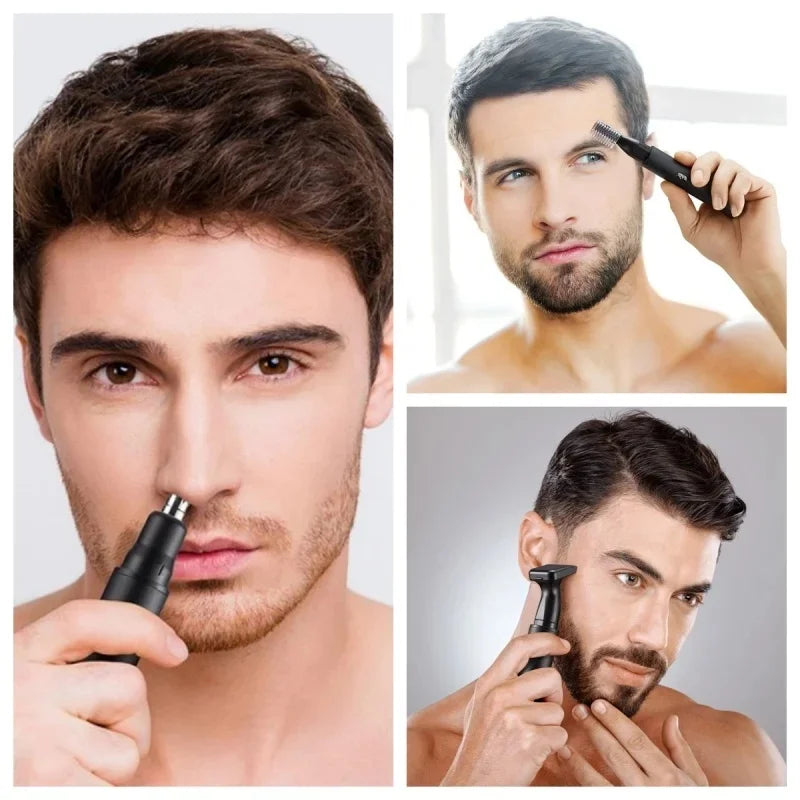 XIAOMI New 3 in 1 Electric Rechargeable Nose Ear Hair Trimmer for Men Painless Sideburns Eyebrows Beard Hair Clipper Shaver