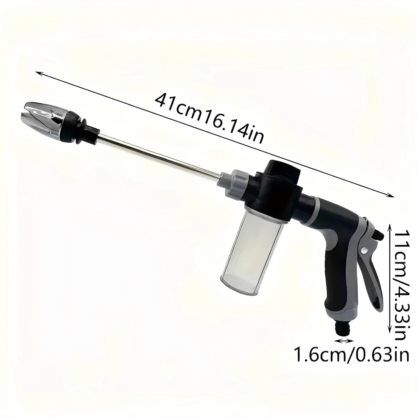 Portable High-Pressure Water Gun Adjustable Metal Cleaning Car Wash Machine Garden Watering Hose Nozzle Sprinkler Foam Water Gun