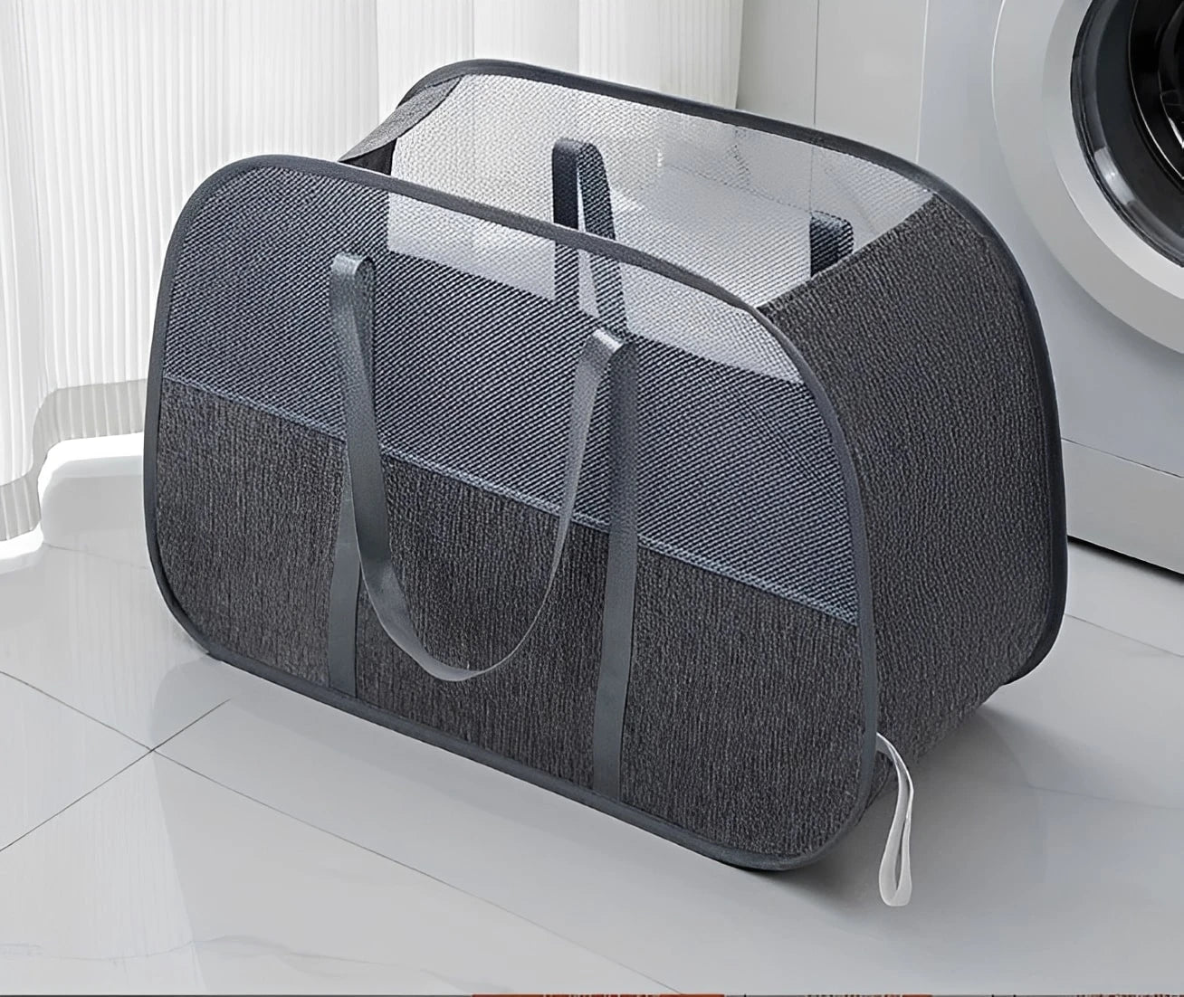 Mesh Pop-up Laundry Basket, Laundry Basket, Foldable Dirty Clothes Storage Basket, Large Capacity Storage Basket