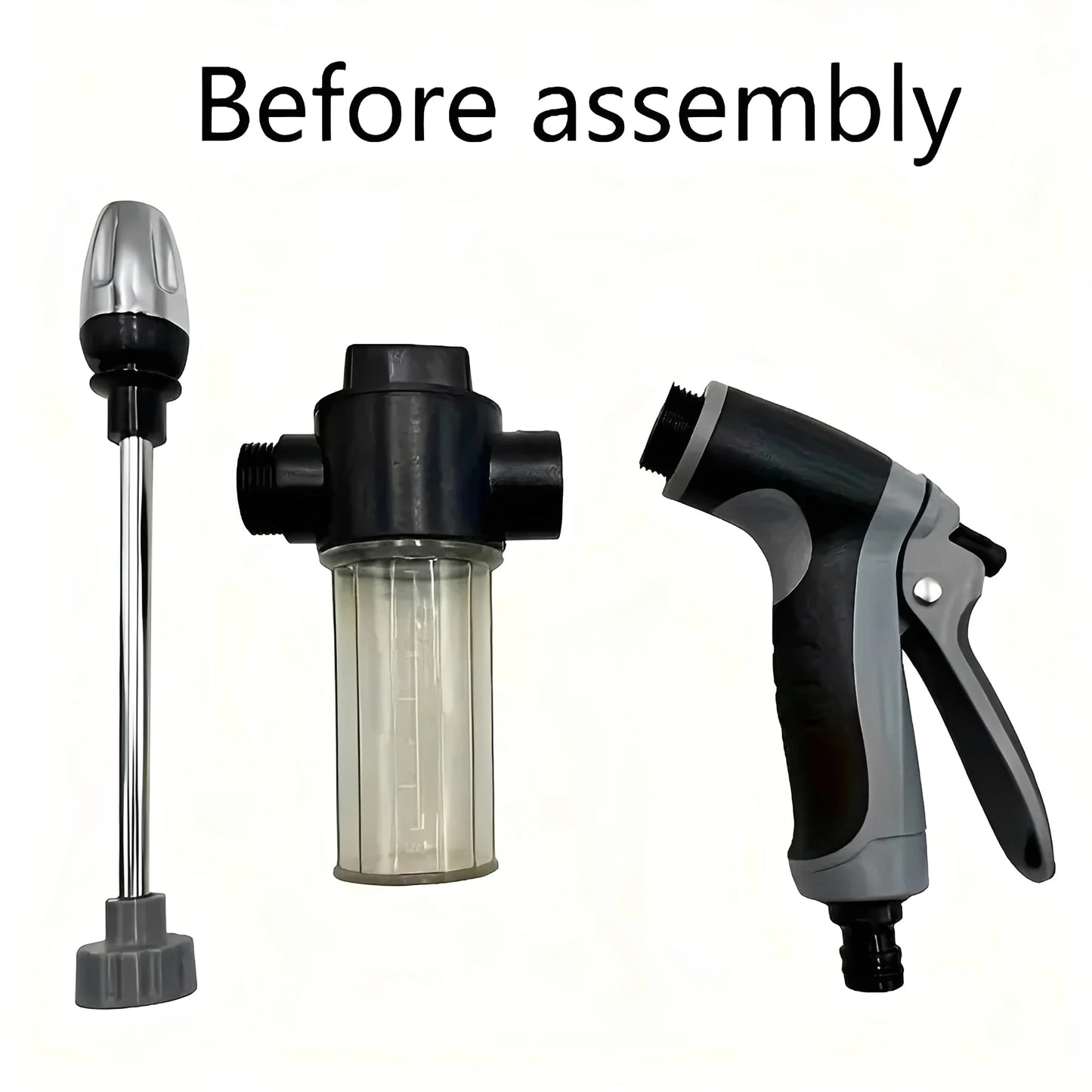 Portable High-Pressure Water Gun Adjustable Metal Cleaning Car Wash Machine Garden Watering Hose Nozzle Sprinkler Foam Water Gun